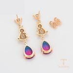 نمای مدل قفل و اتصالات گوشواره ژوپینگ وزن 5.71 گرم کد A00910853