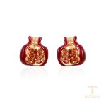 نمای نزدیک گوشواره ژوپینگ نگین‌دار کد BLE-4278