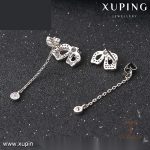 نمای مدل قفل و اتصالات گوشواره ژوپینگ طول Free وزن 2.3 گرم کد E-82