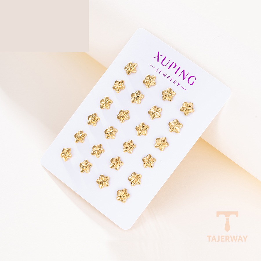 نمای مدل قفل و اتصالات گوشواره ژوپینگ طول Free وزن 13.05 گرم کد earring-1637-12