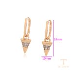 نمای نزدیک گوشواره ژوپینگ نگین‌دار کد S000130440