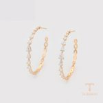 نمای مدل قفل و اتصالات گوشواره ژوپینگ وزن 5.56 گرم کد S00074194