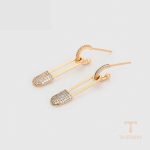 نمای مدل قفل و اتصالات گوشواره ژوپینگ وزن 2.49 گرم کد S00119064