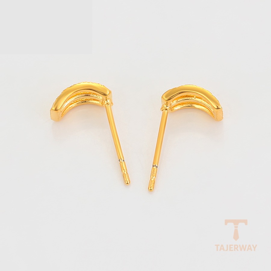 نمای مدل قفل و اتصالات گوشواره ژوپینگ وزن 0.98 گرم کد S00166919