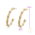 نمای نزدیک گوشواره ژوپینگ بدون نگین مناسب پوست حساس کد T000908691