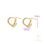نمای مدل قفل و اتصالات گوشواره ژوپینگ وزن 2.68 گرم کد T000938326