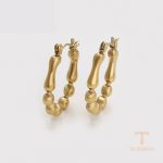 نمای مدل قفل و اتصالات گوشواره ژوپینگ وزن 5.3 گرم کد T000959439
