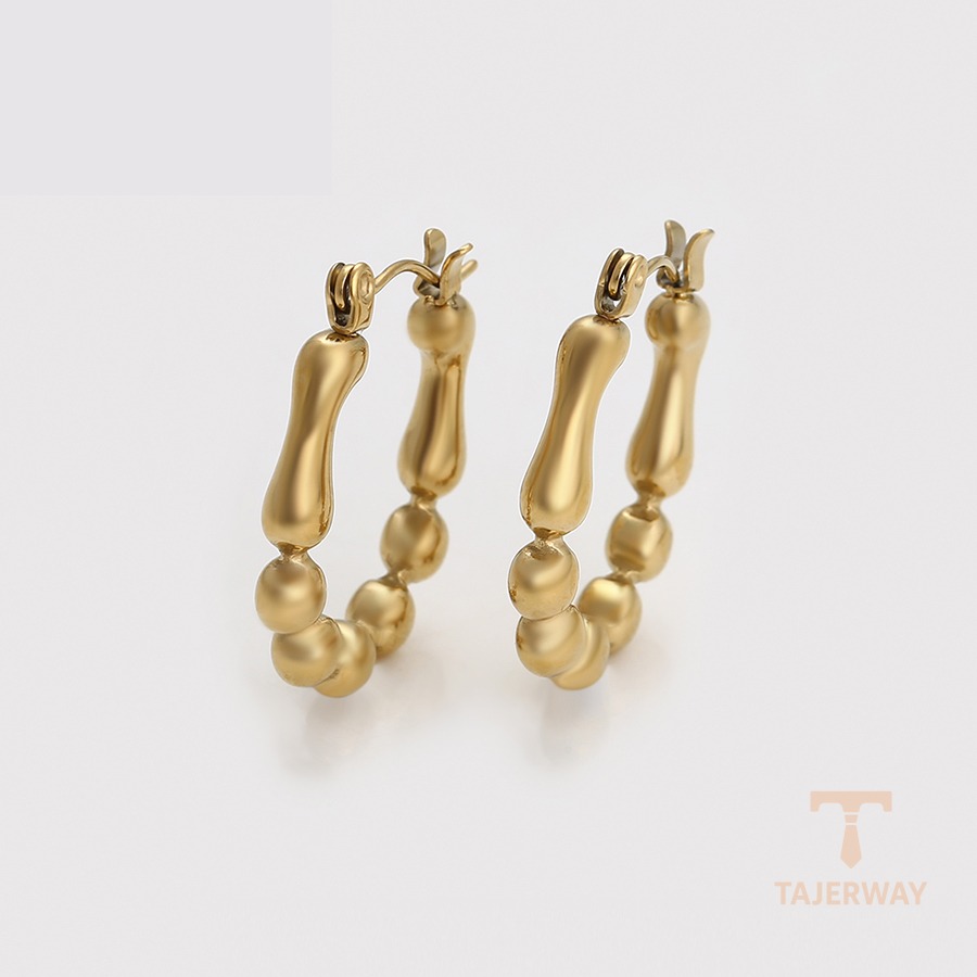 نمای مدل قفل و اتصالات گوشواره ژوپینگ وزن 5.3 گرم کد T000959439