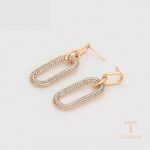 نمای مدل قفل و اتصالات گوشواره ژوپینگ وزن 8.63 گرم کد X000006898