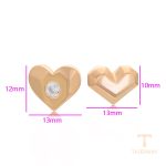نمای نزدیک گوشواره ژوپینگ نگین‌دار کد X000013900