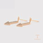 نمای مدل قفل و اتصالات گوشواره ژوپینگ وزن 1.96 گرم کد X000439773