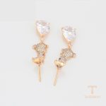 نمای مدل قفل و اتصالات گوشواره ژوپینگ وزن 7.23 گرم کد X000445104