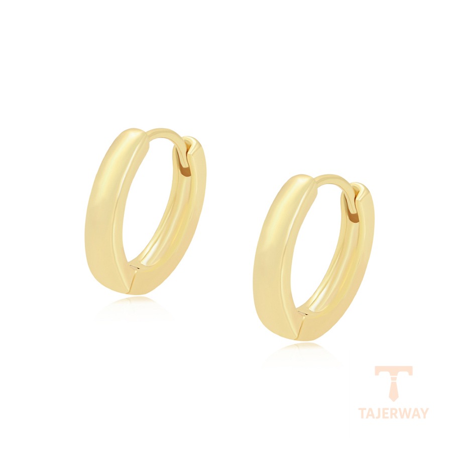 گوشواره ژوپینگ رنگ طلایی طرح طلا ۱۴ عیار بدون نگین کد X000639817