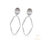 نمای نزدیک گوشواره ژوپینگ بدون نگین رنگ ثابت کد X000643900