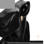 نمای نزدیک گوشواره ژوپینگ نگین‌دار کد X000692178