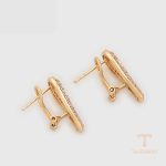 نمای مدل قفل و اتصالات گوشواره ژوپینگ وزن 3.34 گرم کد X000692178