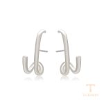 نمای نزدیک گوشواره ژوپینگ بدون نگین کد X000721763