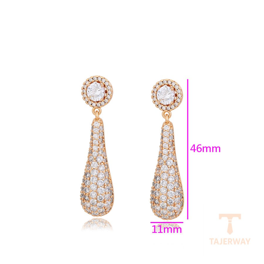 نمای نزدیک گوشواره ژوپینگ نگیندار کد X000729994