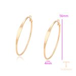 نمای نزدیک گوشواره ژوپینگ بدون نگین کد X000759684