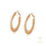 گوشواره ژوپینگ رنگ طلایی طرح طلا ۱۸ عیار بدون نگین کد X000760341