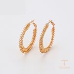 نمای مدل قفل و اتصالات گوشواره ژوپینگ وزن 7.39 گرم کد X000760341