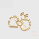 نمای مدل قفل و اتصالات گوشواره ژوپینگ وزن 5.87 گرم کد X000771873
