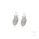 گوشواره ژوپینگ طلای سفید (رادیوم) بدون نگین کد X000772320