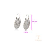 نمای نزدیک گوشواره ژوپینگ بدون نگین رنگ ثابت کد X000772320