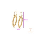 نمای نزدیک گوشواره ژوپینگ بدون نگین رنگ ثابت کد X000772555