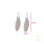 نمای نزدیک گوشواره ژوپینگ بدون نگین کد X000772561