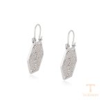 گوشواره ژوپینگ طلای سفید (رادیوم) بدون نگین کد X000772567