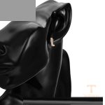 نمای نزدیک گوشواره ژوپینگ نگین‌دار رنگ ثابت کد X000773164