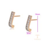 نمای مدل قفل و اتصالات گوشواره ژوپینگ وزن 1.92 گرم کد X000773164