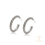 گوشواره ژوپینگ طلای سفید (رادیوم) بدون نگین کد X000774668