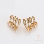 نمای مدل قفل و اتصالات گوشواره ژوپینگ وزن 10.62 گرم کد X000776745