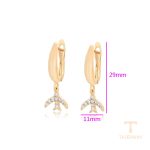 نمای مدل قفل و اتصالات گوشواره ژوپینگ وزن 2.69 گرم کد X000781373