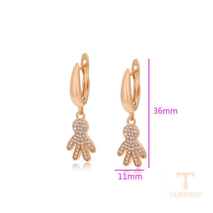 نمای نزدیک گوشواره ژوپینگ نگیندار کد X000782136