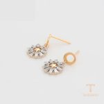 نمای مدل قفل و اتصالات گوشواره ژوپینگ وزن 2.21 گرم کد X000782886