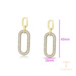 نمای مدل قفل و اتصالات گوشواره ژوپینگ وزن 8.68 گرم کد X000783653