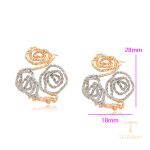 نمای نزدیک گوشواره ژوپینگ رنگ ثابت کد X000797701
