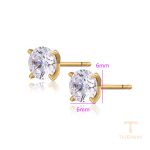 نمای مدل قفل و اتصالات گوشواره ژوپینگ وزن 1.33 گرم کد X000810356