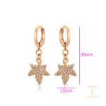 نمای نزدیک گوشواره ژوپینگ نگین‌دار کد X000821935