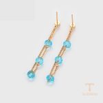 نمای مدل قفل و اتصالات گوشواره ژوپینگ وزن 2.44 گرم کد X000822905