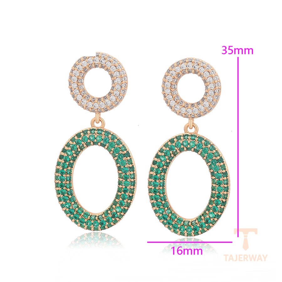نمای نزدیک گوشواره ژوپینگ نگیندار کد X000830847
