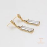 نمای مدل قفل و اتصالات گوشواره ژوپینگ طول Free وزن 10.39 گرم کد X000859618