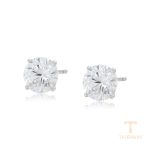 نمای نزدیک گوشواره ژوپینگ نگین‌دار کد X000871075