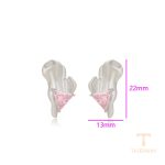 نمای نزدیک گوشواره ژوپینگ نگین‌دار کد X000874565