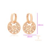 نمای نزدیک گوشواره ژوپینگ نگین‌دار کد X000876557