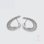 نمای مدل قفل و اتصالات گوشواره ژوپینگ وزن 2.59 گرم کد X000880980