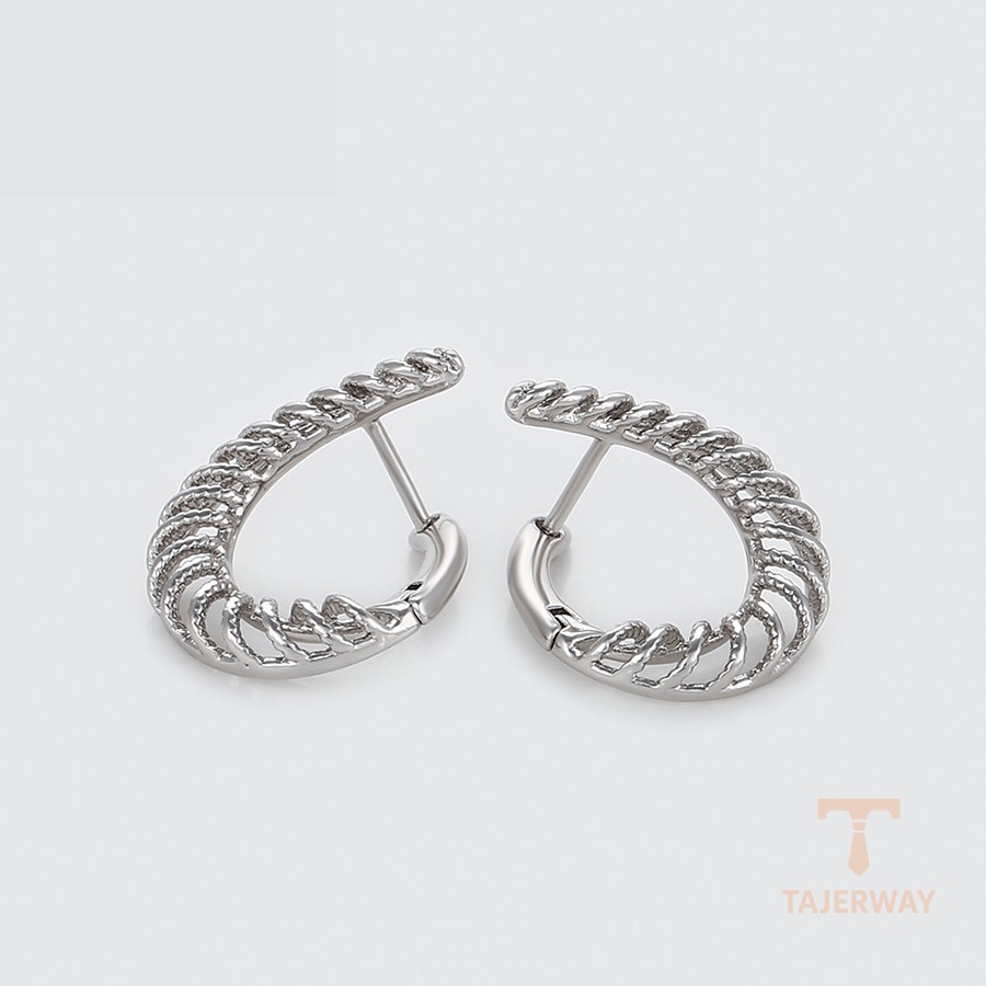 نمای مدل قفل و اتصالات گوشواره ژوپینگ وزن 2.59 گرم کد X000880980